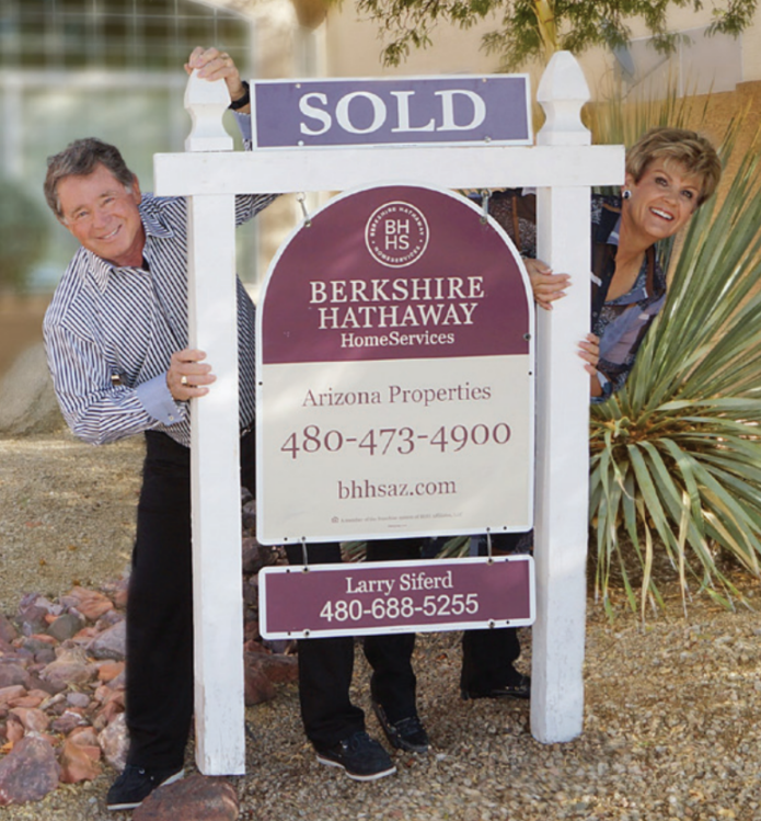Berkshire Hathaway HomeServices SOLD sign with Larry Siferd