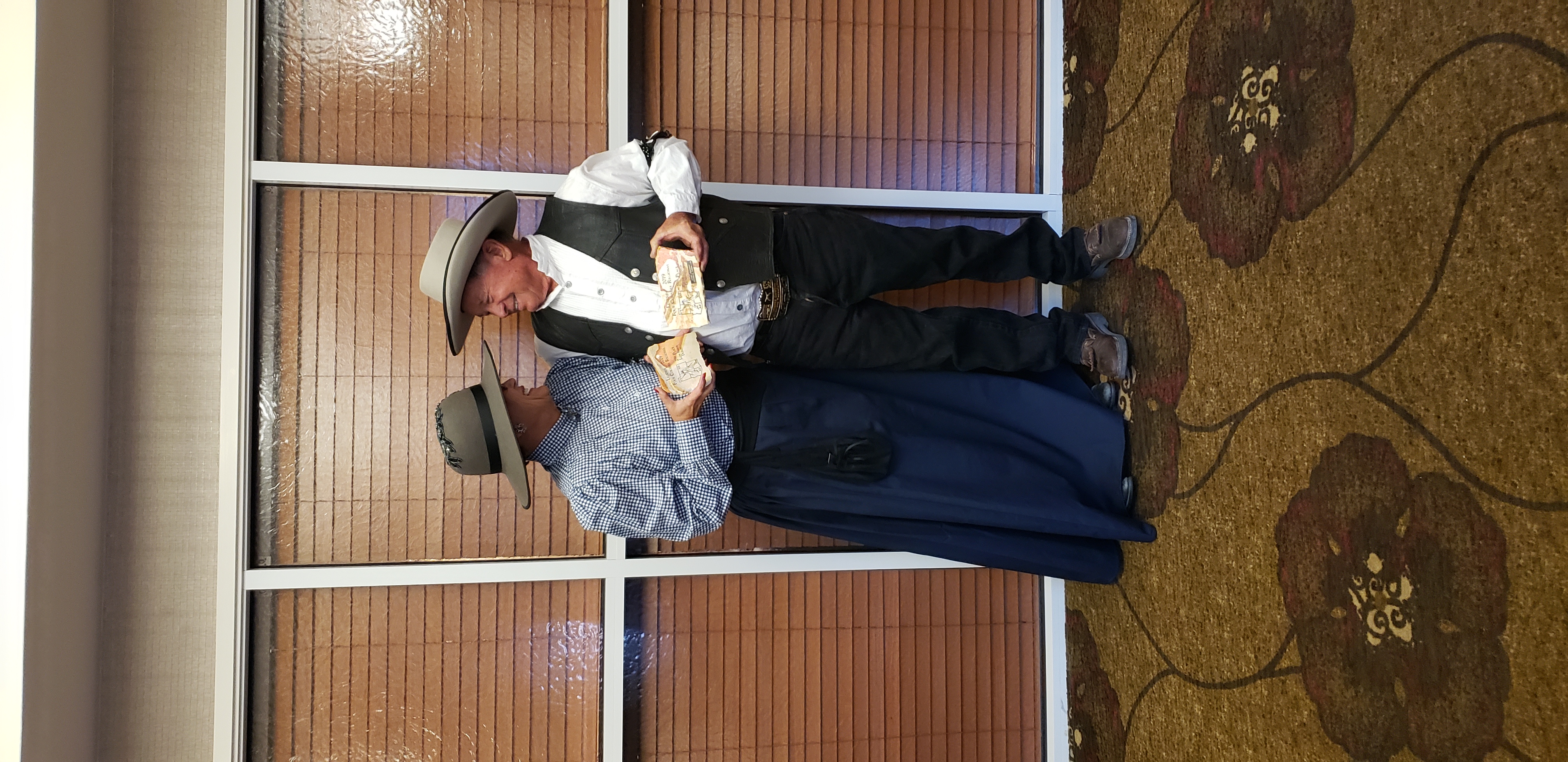 Dusty and his wife in western attire